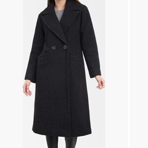 BCBGeneration Black Textured long coat